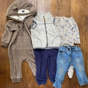 9 Month Clothing Lot Carter’s Vest Bear Winter